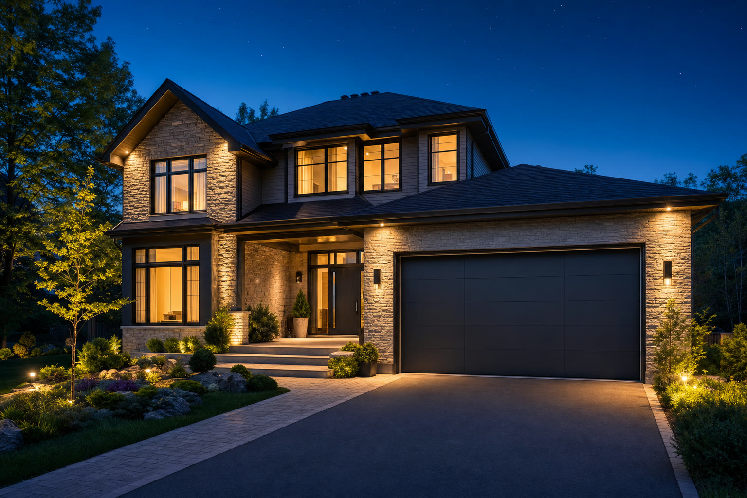 New garage door installed on an Ottawa home